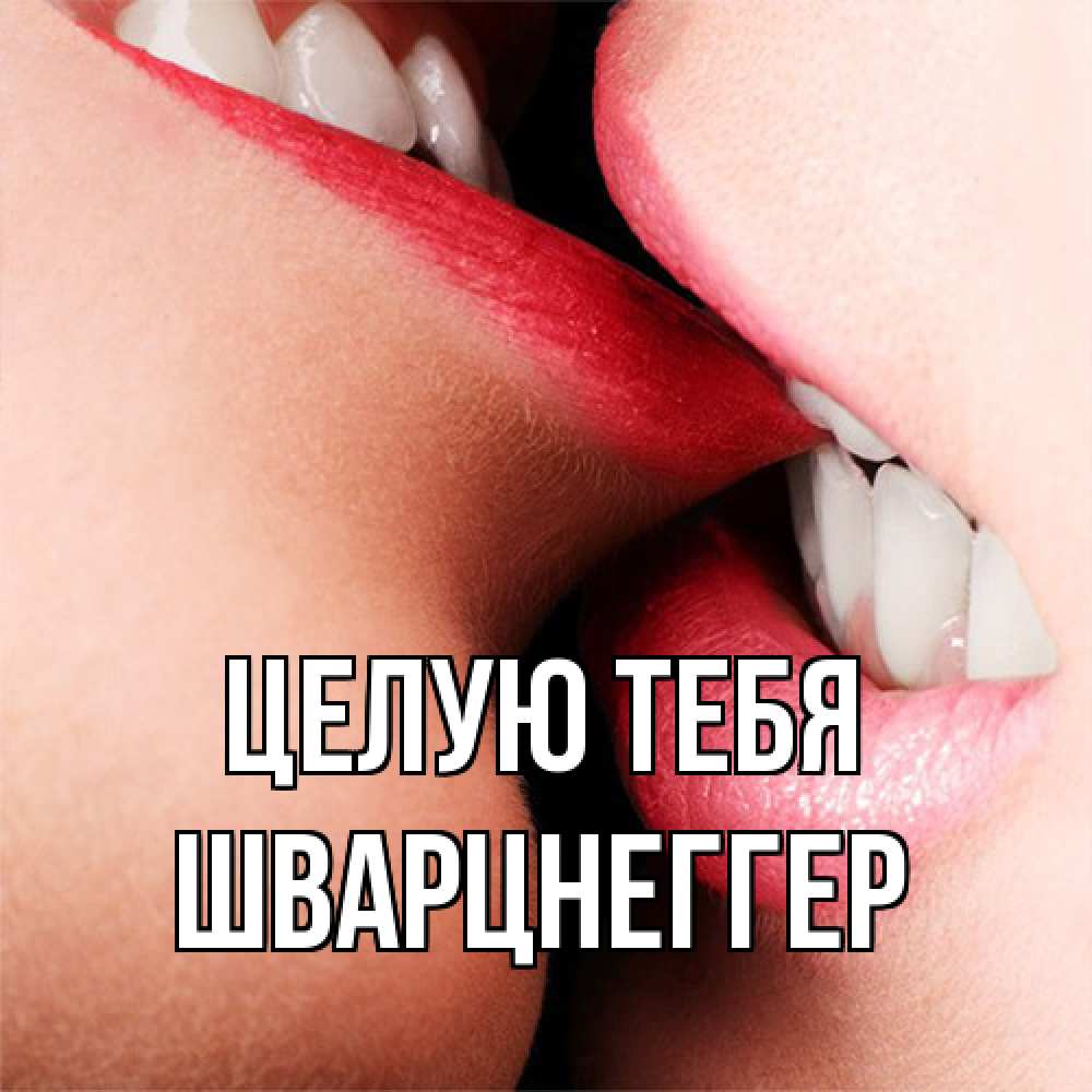 Открытка на каждый день с именем, Шварцнеггер Целую тебя поцелуй открытки бесплатно Прикольная открытка с пожеланием онлайн скачать бесплатно 