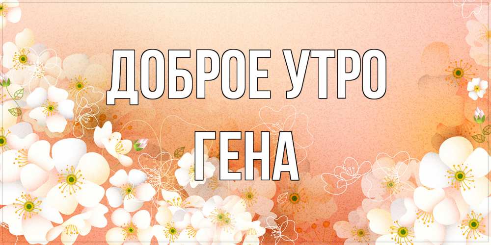 Открытка на каждый день с именем, Гена Доброе утро доброе утро с цветами Прикольная открытка с пожеланием онлайн скачать бесплатно 