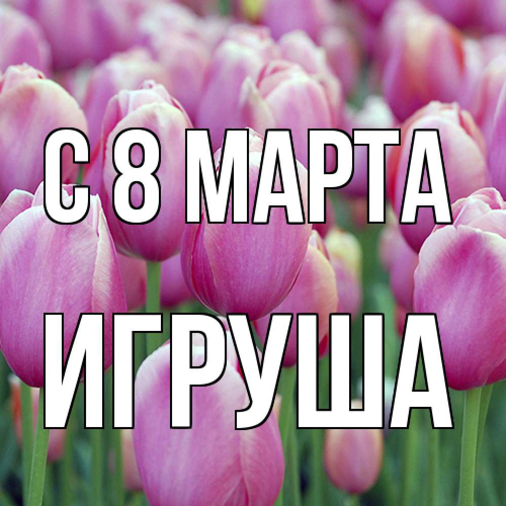 Открытка на каждый день с именем, Игруша C 8 МАРТА на международный женский день 3 Прикольная открытка с пожеланием онлайн скачать бесплатно 