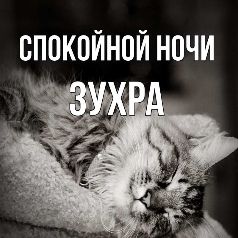 Картинка Спокойной ночи, Зухра