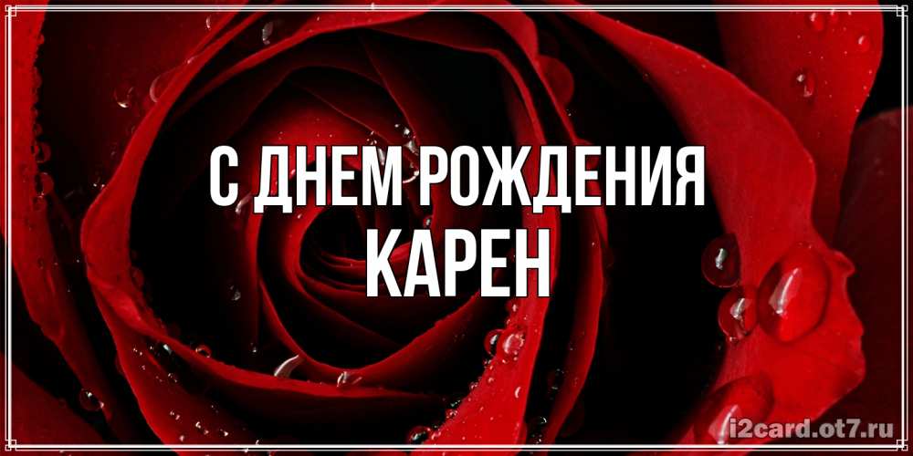 Открытка на каждый день с именем, Карен С днем рождения крупная бордовая роза Прикольная открытка с пожеланием онлайн скачать бесплатно 