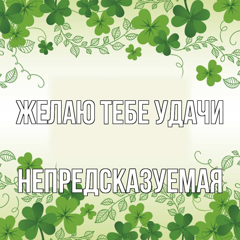 Открытка на каждый день с именем, непредсказуемая Желаю тебе удачи открытка Прикольная открытка с пожеланием онлайн скачать бесплатно 