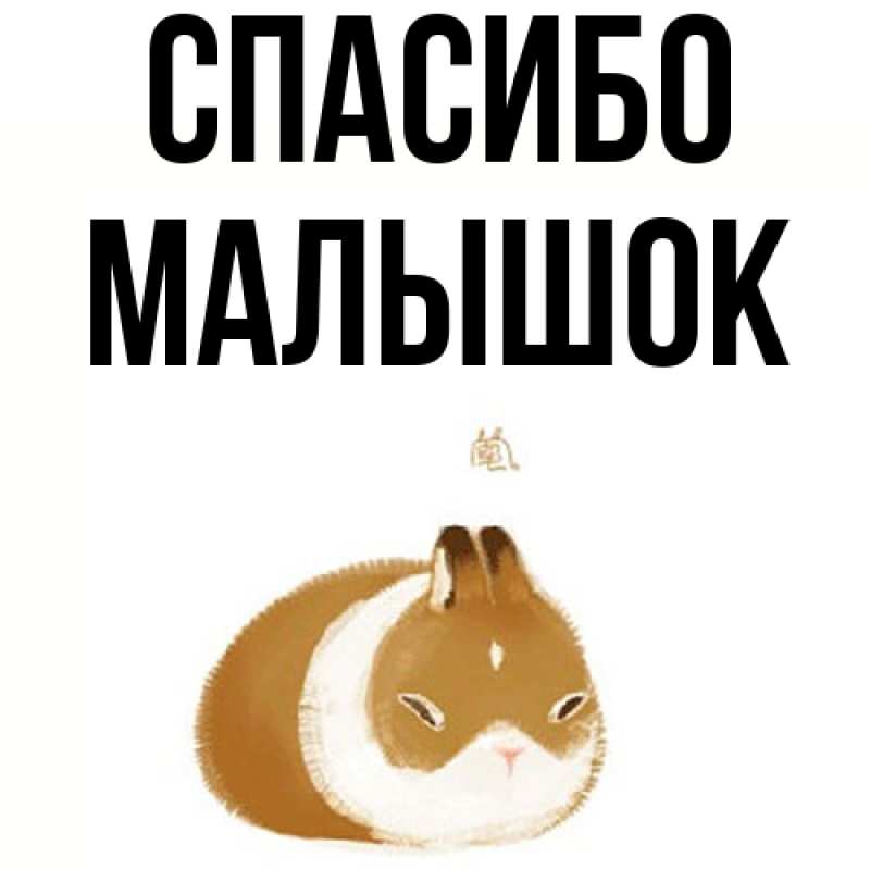 Картинка Спасибо, малышок