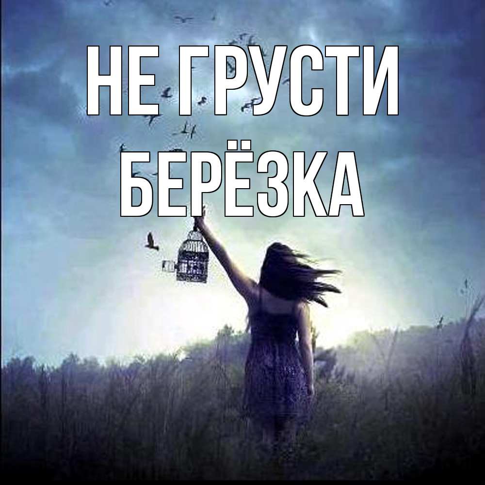 Открытка на каждый день с именем, Берёзка Не грусти на волю Прикольная открытка с пожеланием онлайн скачать бесплатно 