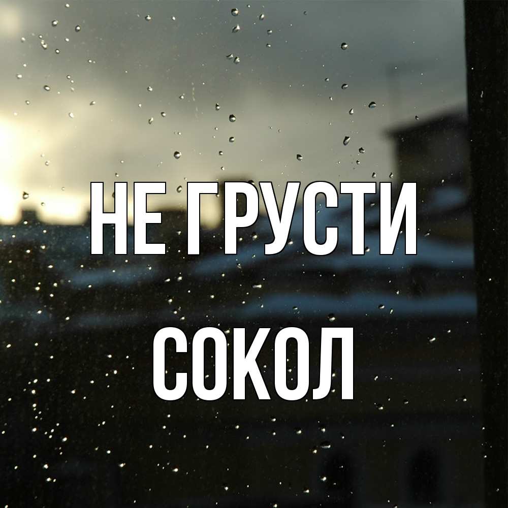 Открытка на каждый день с именем, Сокол Не грусти вид на крыши Прикольная открытка с пожеланием онлайн скачать бесплатно 