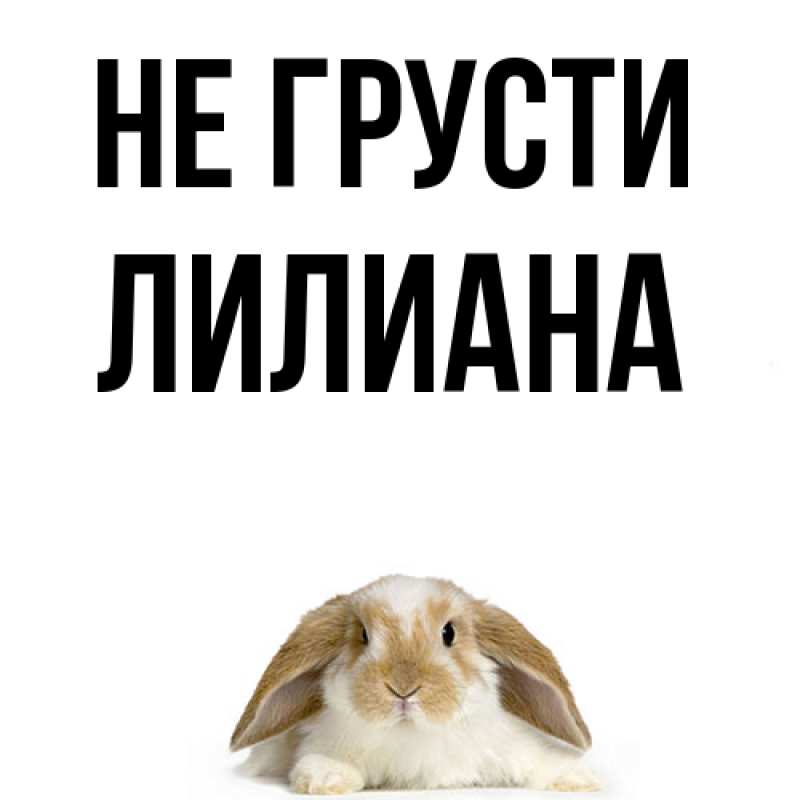 Картинка Не грусти, Лилиана