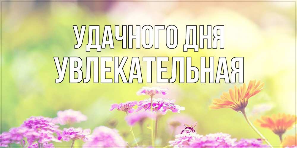 Открытка на каждый день с именем, Увлекательная Удачного дня красивая открытка с летней темой Прикольная открытка с пожеланием онлайн скачать бесплатно 