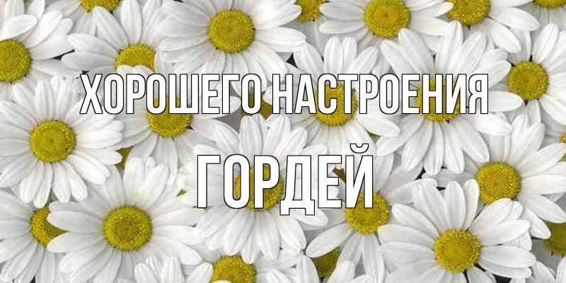 Открытка с именем, Гордей, Хорошего настроения