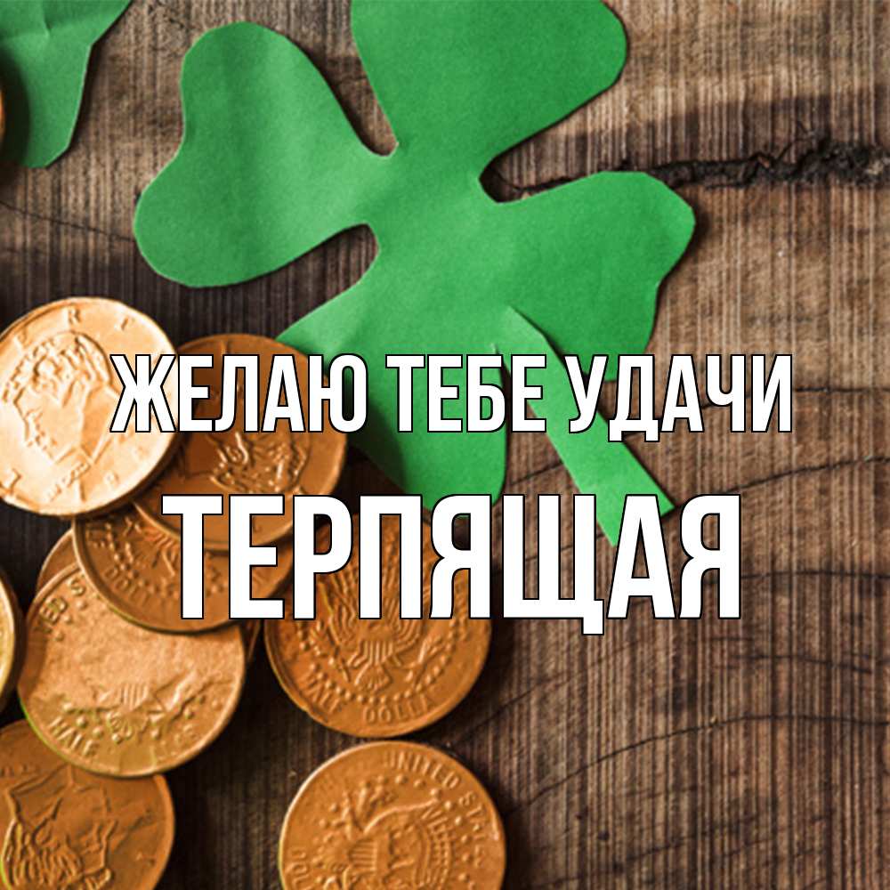 Открытка на каждый день с именем, Терпящая Желаю тебе удачи деревянный фон Прикольная открытка с пожеланием онлайн скачать бесплатно 