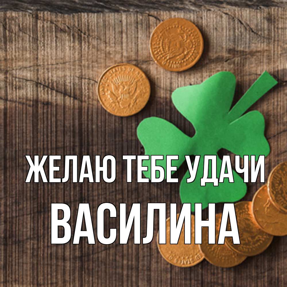 Открытка на каждый день с именем, Василина Желаю тебе удачи на удачу сегодня Прикольная открытка с пожеланием онлайн скачать бесплатно 