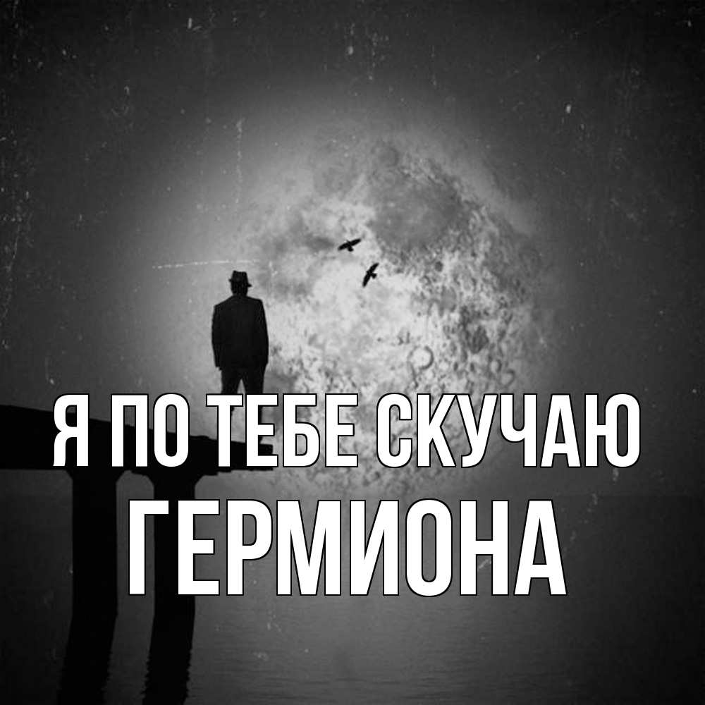 Открытка на каждый день с именем, Гермиона Я по тебе скучаю мост 1 Прикольная открытка с пожеланием онлайн скачать бесплатно 