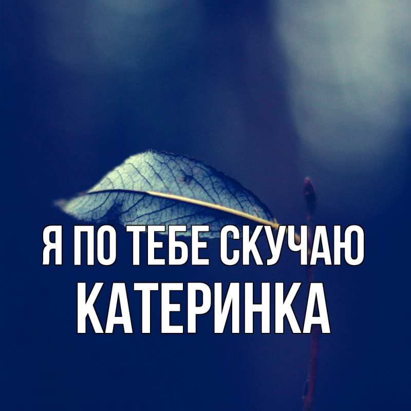 Картинка Я по тебе скучаю, Катеринка