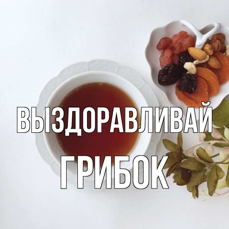 Картинка Выздоравливай, Грибок