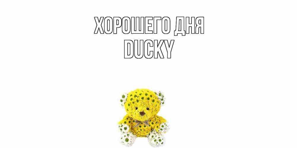 Открытка на каждый день с именем, Ducky Хорошего дня позитивного настроения вам Прикольная открытка с пожеланием онлайн скачать бесплатно 