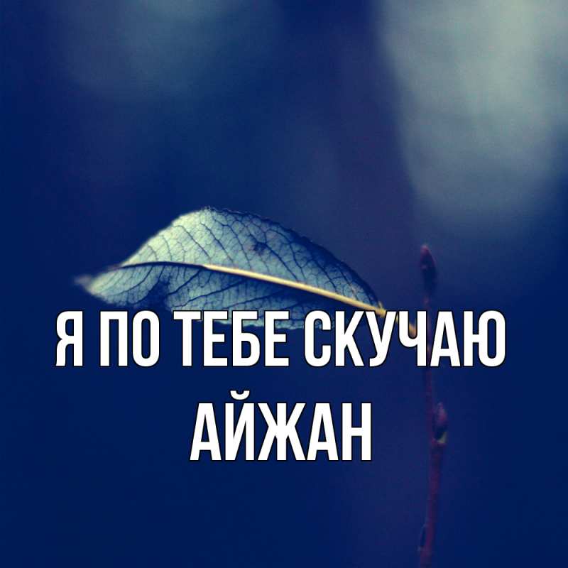Картинка Я по тебе скучаю, Айжан