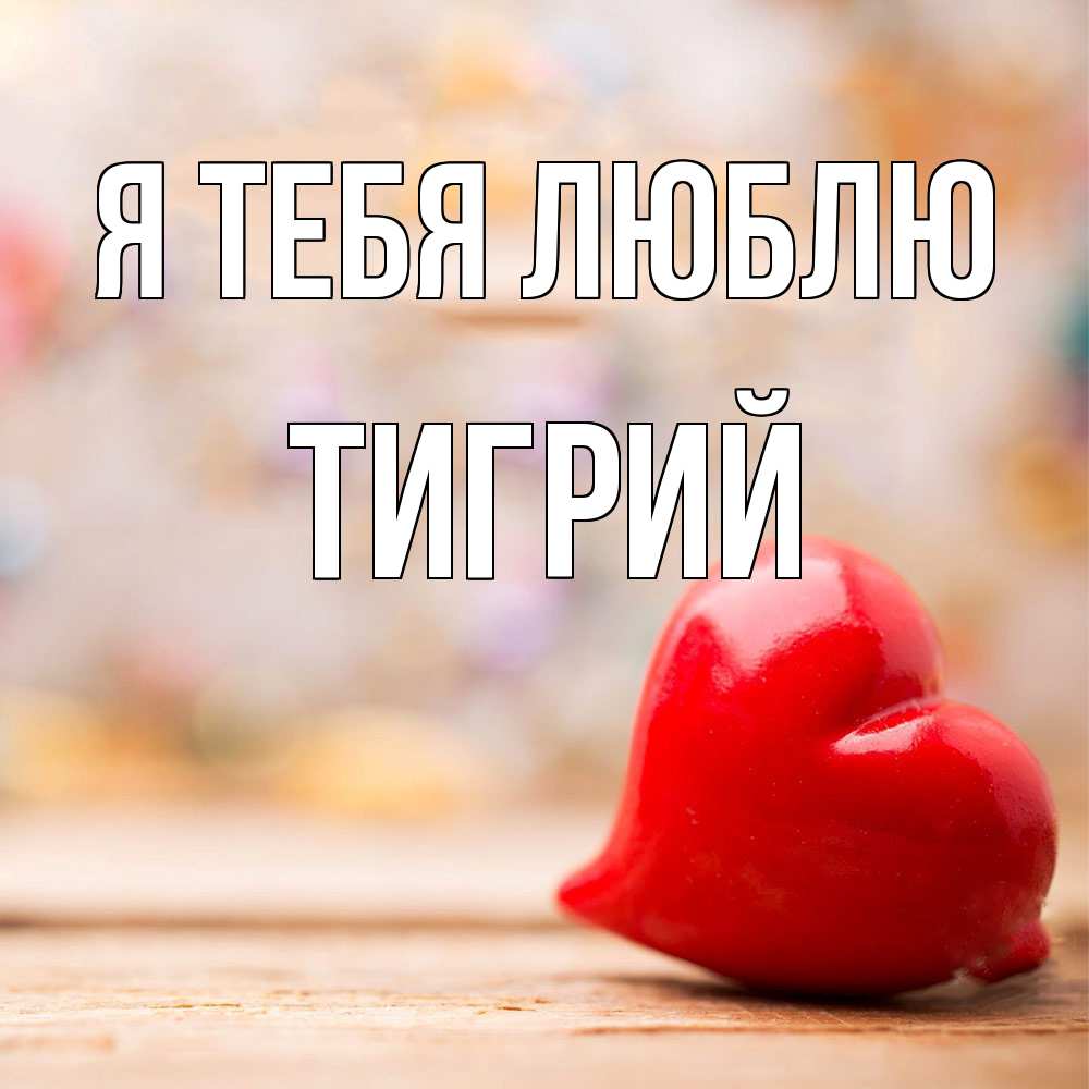 Открытка на каждый день с именем, Тигрий Я тебя люблю красота 3 Прикольная открытка с пожеланием онлайн скачать бесплатно 