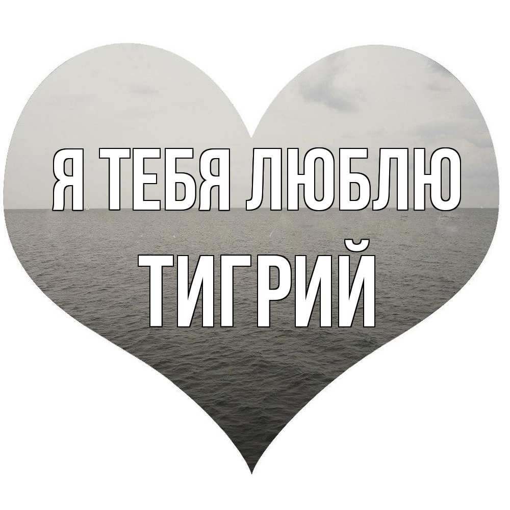 Открытка на каждый день с именем, Тигрий Я тебя люблю чернобелая картнка Прикольная открытка с пожеланием онлайн скачать бесплатно 