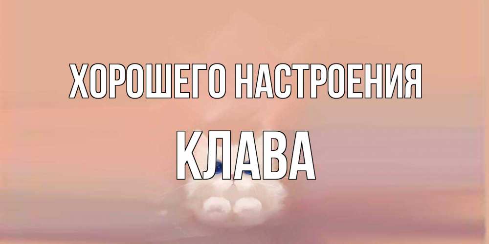 Открытка на каждый день с именем, Клава Хорошего настроения кошка Прикольная открытка с пожеланием онлайн скачать бесплатно 