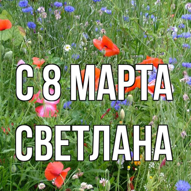 Картинка C 8 МАРТА, Светлана