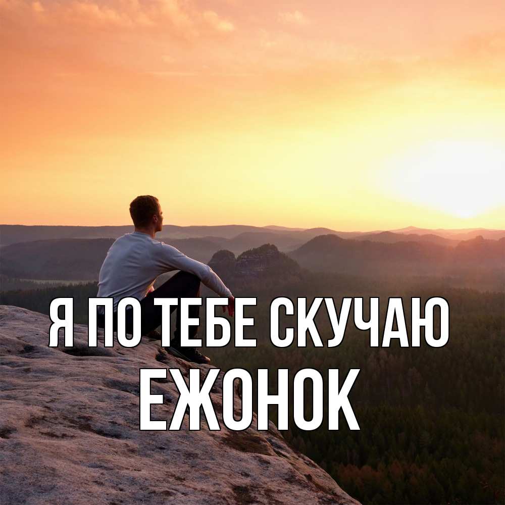 Открытка на каждый день с именем, Ежонок Я по тебе скучаю открытка про скучашки 1 Прикольная открытка с пожеланием онлайн скачать бесплатно 