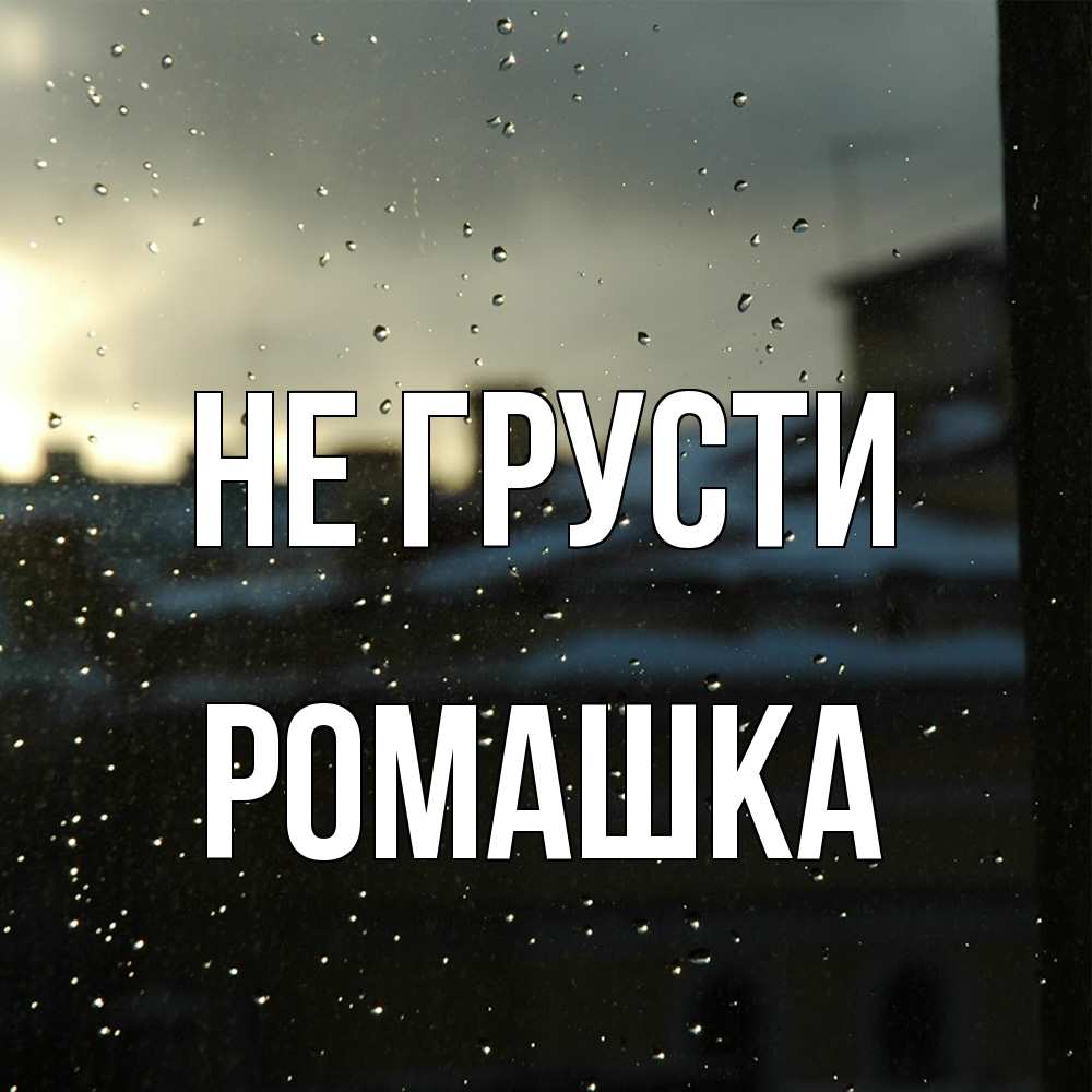 Открытка на каждый день с именем, Ромашка Не грусти вид на крыши Прикольная открытка с пожеланием онлайн скачать бесплатно 