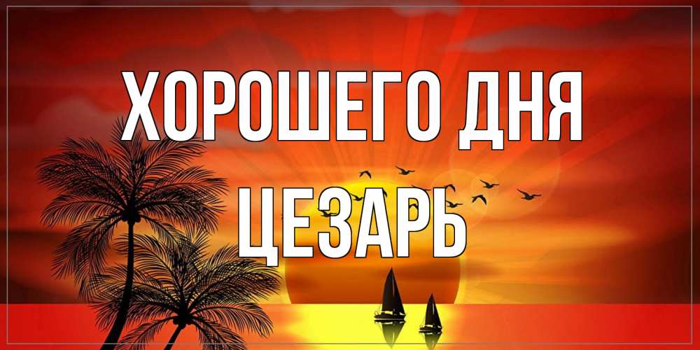 Открытка на каждый день с именем, Цезарь Хорошего дня открытки с пожеланиями хорошего дня Прикольная открытка с пожеланием онлайн скачать бесплатно 