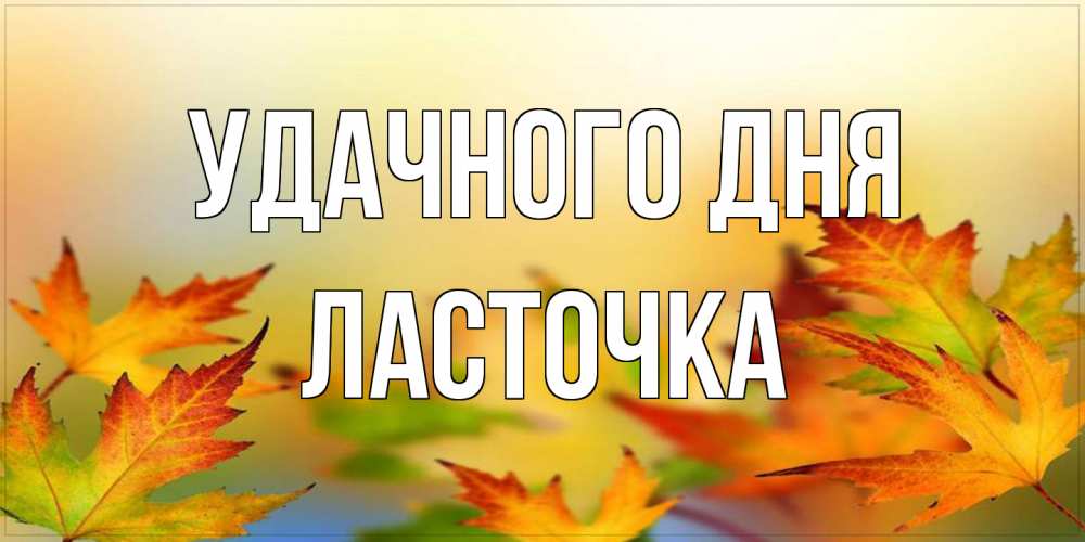 Открытка на каждый день с именем, Ласточка Удачного дня открытка с пожеланием хорошего осеннего дня Прикольная открытка с пожеланием онлайн скачать бесплатно 