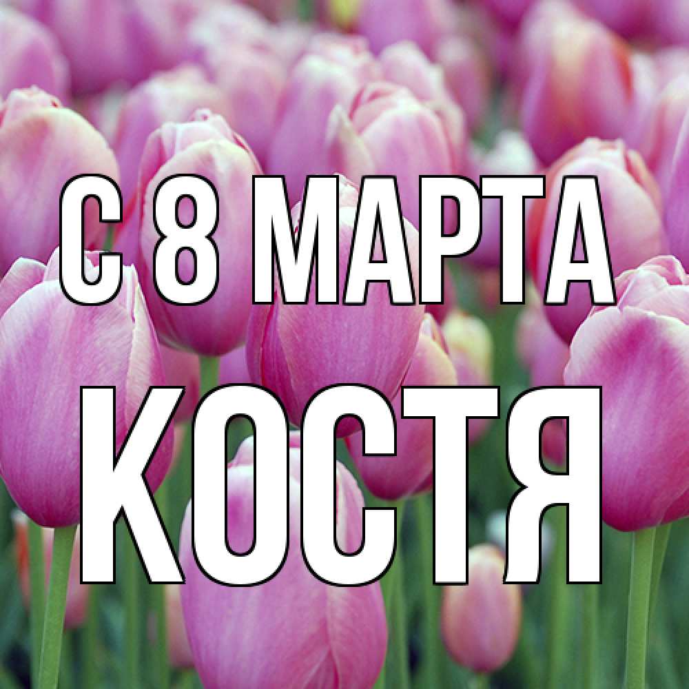 Открытка на каждый день с именем, Костя C 8 МАРТА на международный женский день 3 Прикольная открытка с пожеланием онлайн скачать бесплатно 