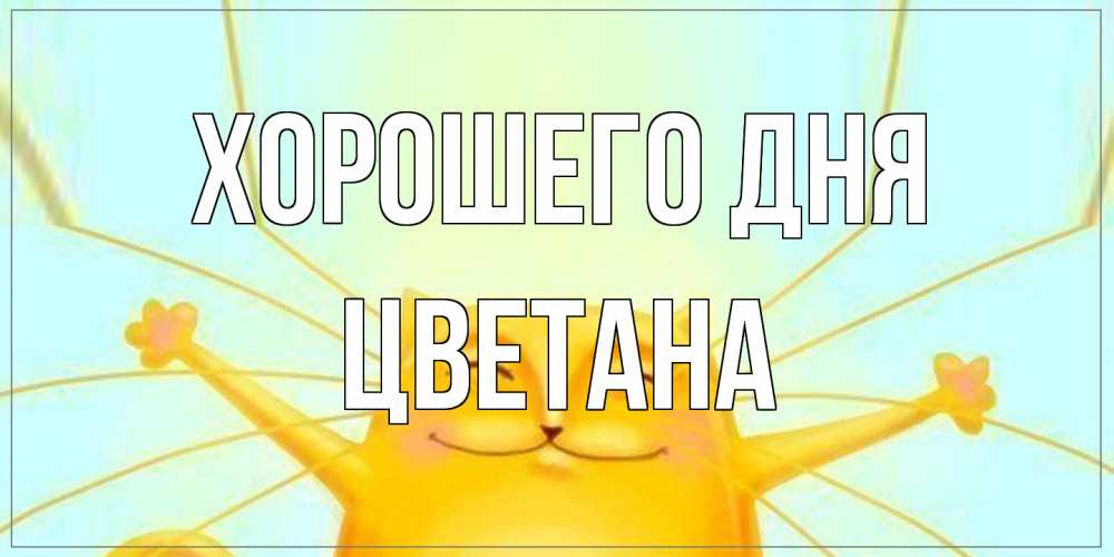 Открытка на каждый день с именем, Цветана Хорошего дня обнимашки Прикольная открытка с пожеланием онлайн скачать бесплатно 