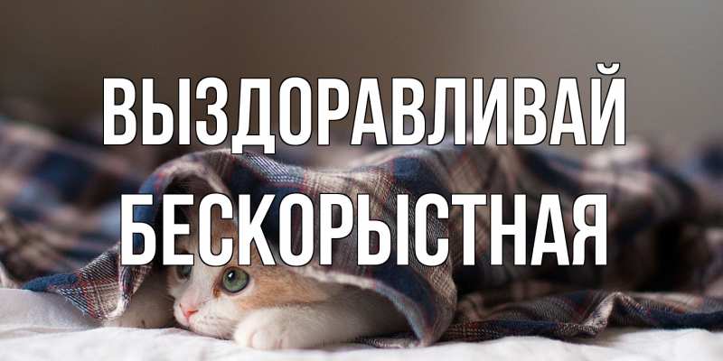 Картинка Выздоравливай, Бескорыстная