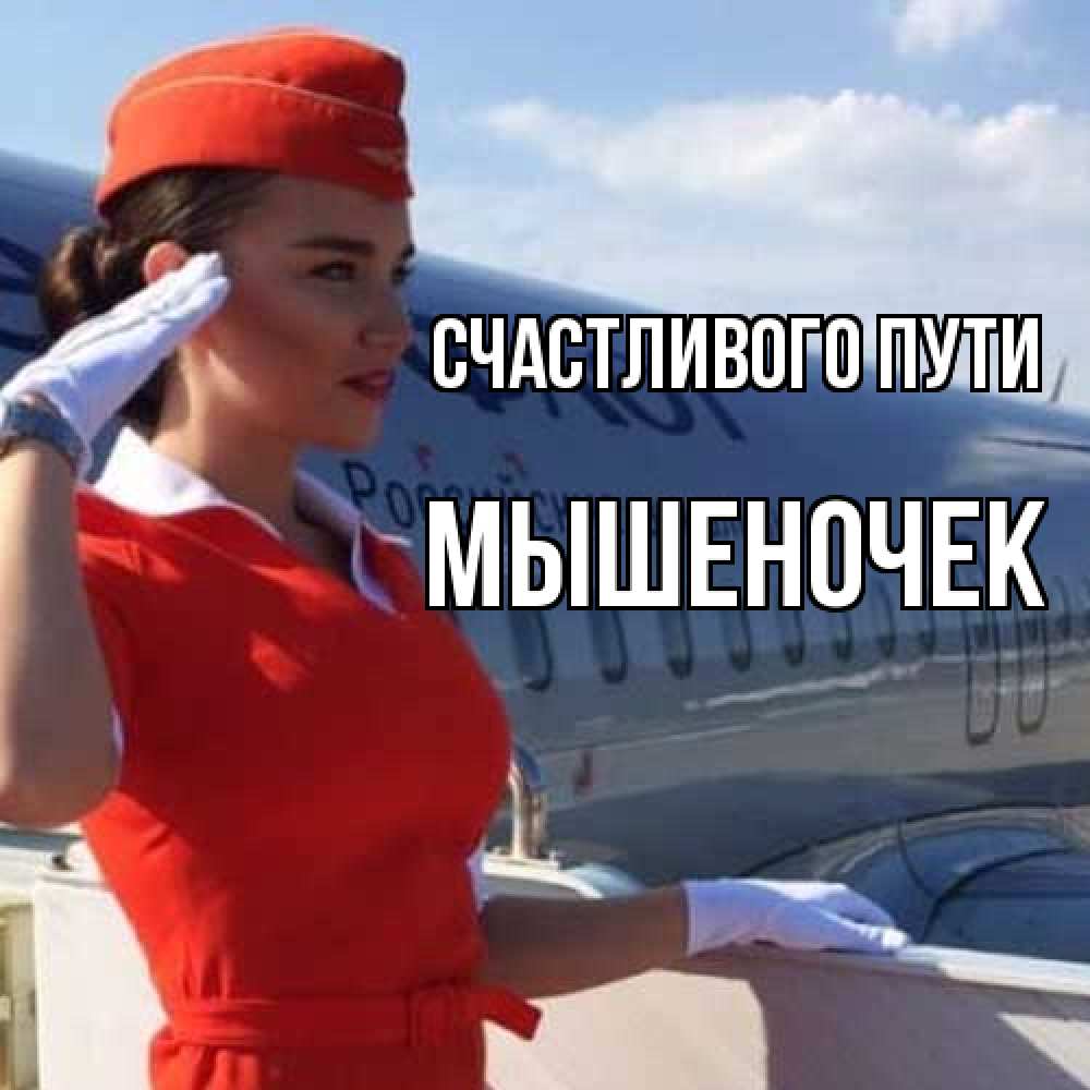 Открытка на каждый день с именем, Мышеночек Счастливого пути чудесного полета Прикольная открытка с пожеланием онлайн скачать бесплатно 