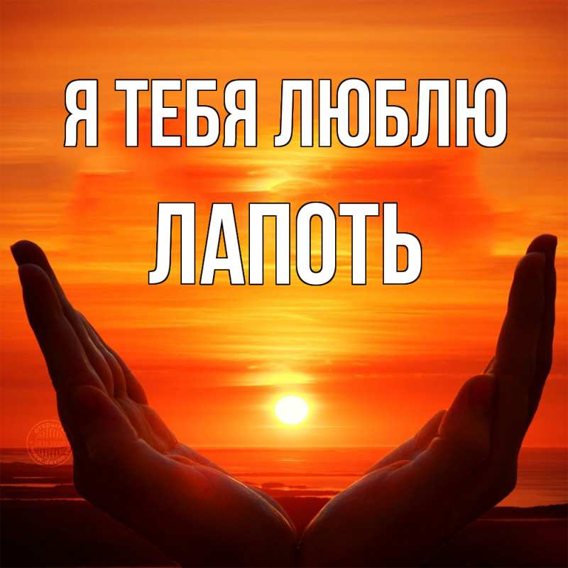 Картинка Я тебя люблю, Лапоть