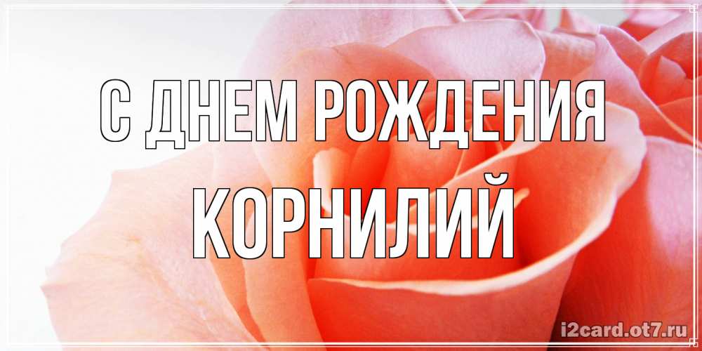 Открытка на каждый день с именем, Корнилий С днем рождения розы для поздравления с днем рождения Прикольная открытка с пожеланием онлайн скачать бесплатно 