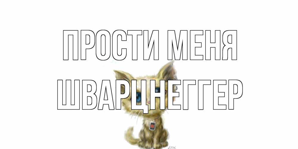 Открытка на каждый день с именем, Шварцнеггер Прости меня прости меня открытка с котиком Прикольная открытка с пожеланием онлайн скачать бесплатно 