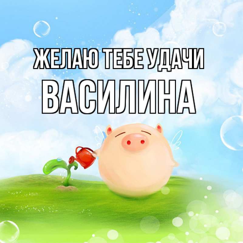Картинка Желаю тебе удачи, Василина