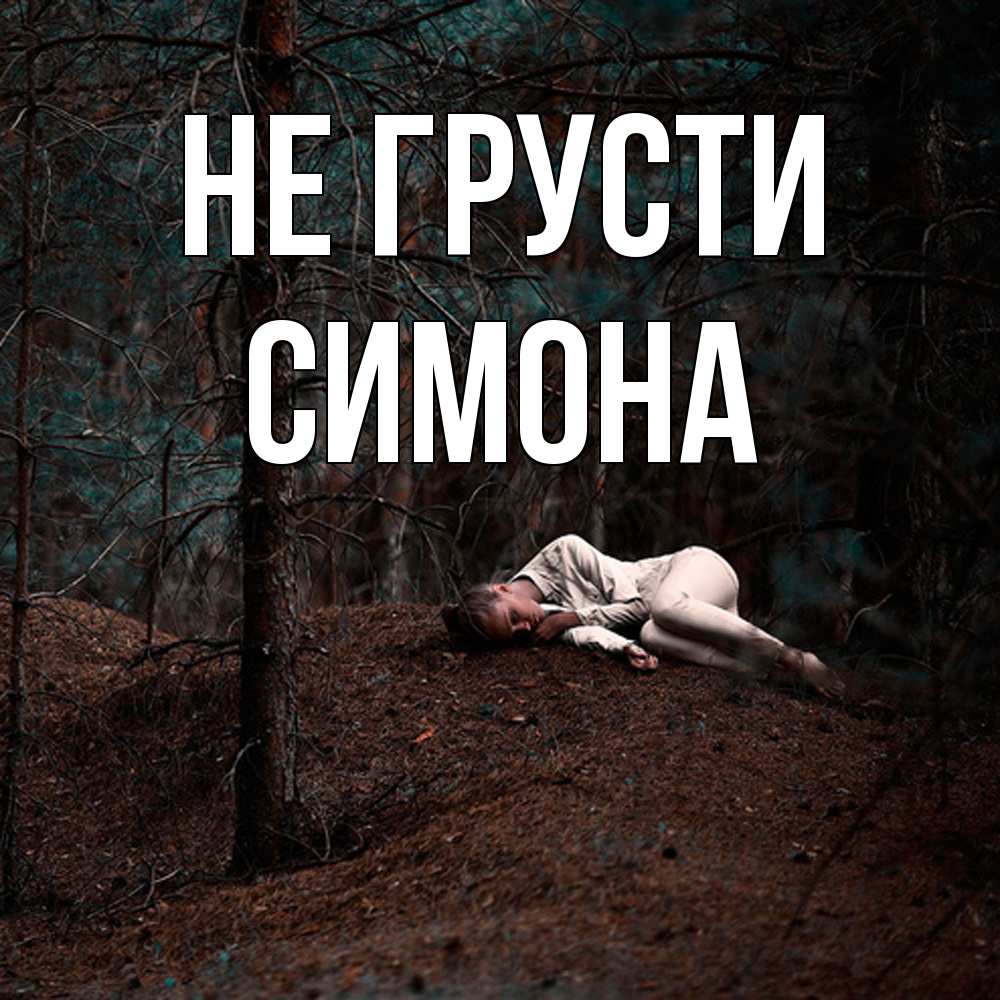 Открытка на каждый день с именем, Симона Не грусти лес Прикольная открытка с пожеланием онлайн скачать бесплатно 