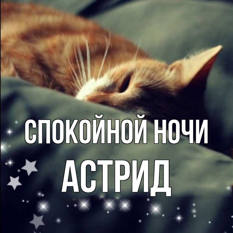 Картинка Спокойной ночи, Астрид