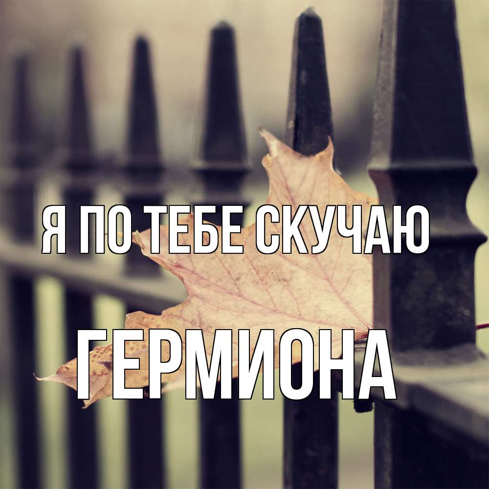 Открытка на каждый день с именем, Гермиона Я по тебе скучаю очень скучно Прикольная открытка с пожеланием онлайн скачать бесплатно 