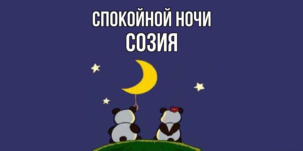 Открытка на каждый день с именем, Созия Спокойной ночи открытка с пожеланиями хорошо выспаться Прикольная открытка с пожеланием онлайн скачать бесплатно 