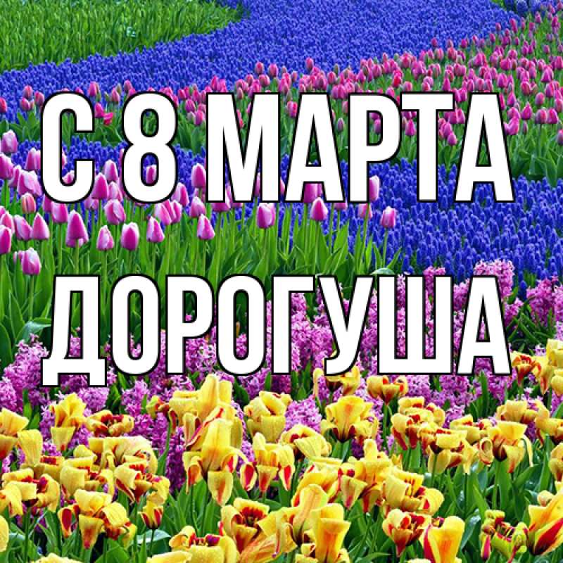Открытка с именем, дорогуша, C 8 МАРТА