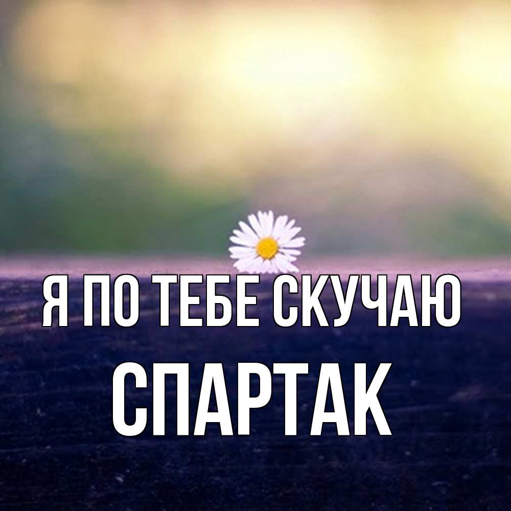 Открытка на каждый день с именем, Спартак Я по тебе скучаю приходи в гости Прикольная открытка с пожеланием онлайн скачать бесплатно 