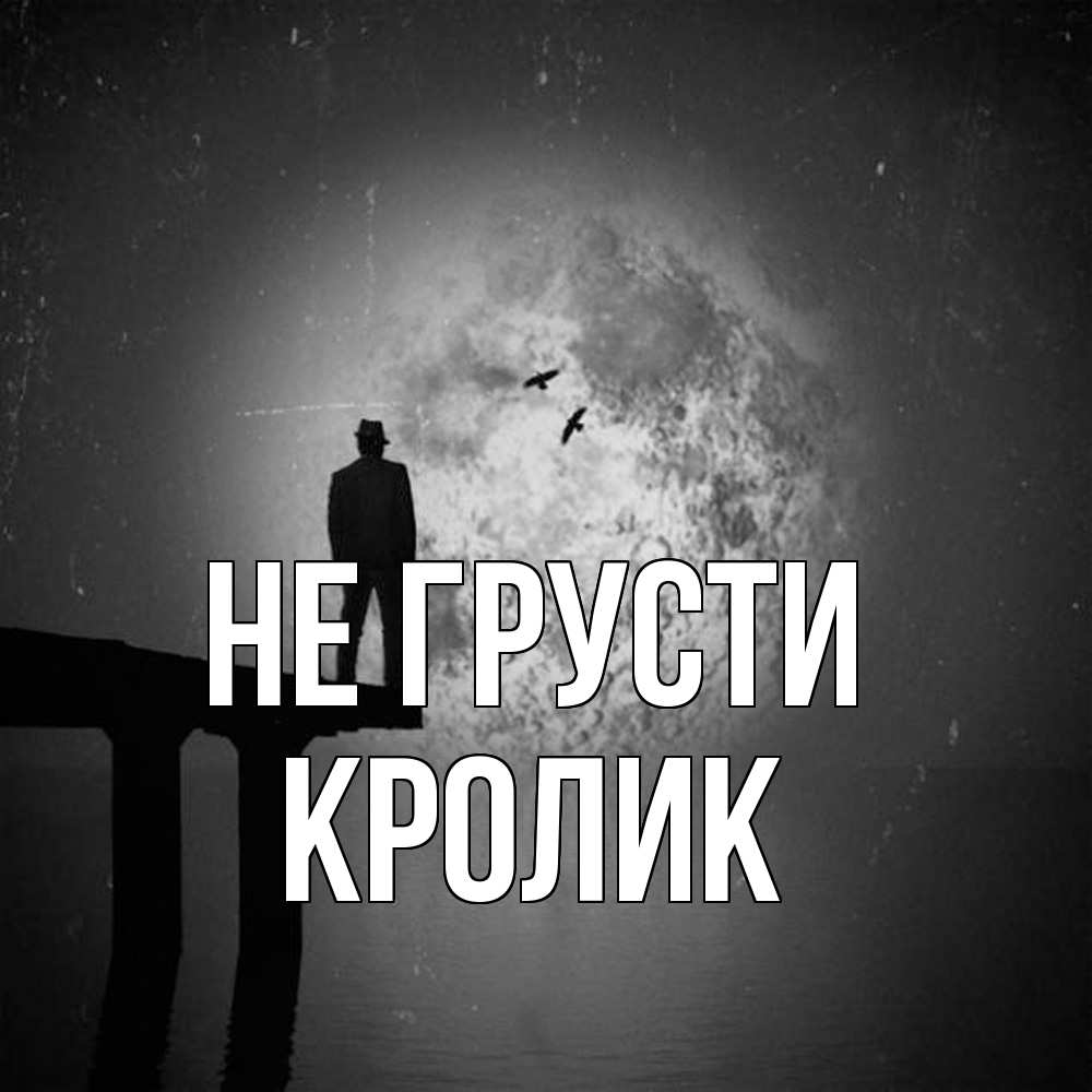 Открытка на каждый день с именем, кролик Не грусти мужчина на мосту Прикольная открытка с пожеланием онлайн скачать бесплатно 