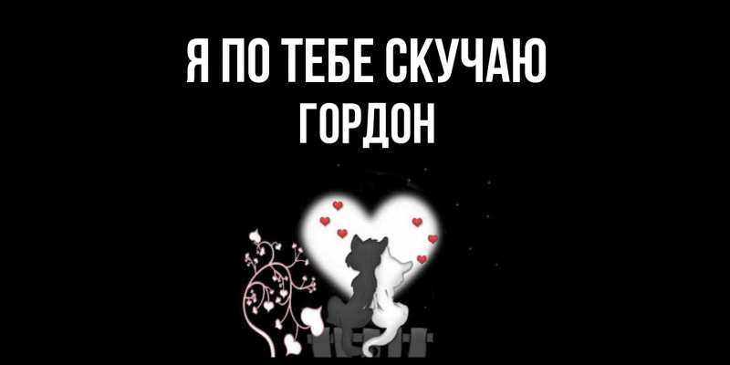 Картинка Я по тебе скучаю, Гордон