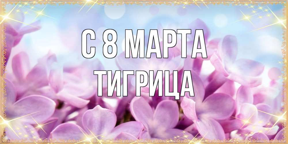Открытка на каждый день с именем, Тигрица C 8 МАРТА открытка на международный женский день с цветами Прикольная открытка с пожеланием онлайн скачать бесплатно 