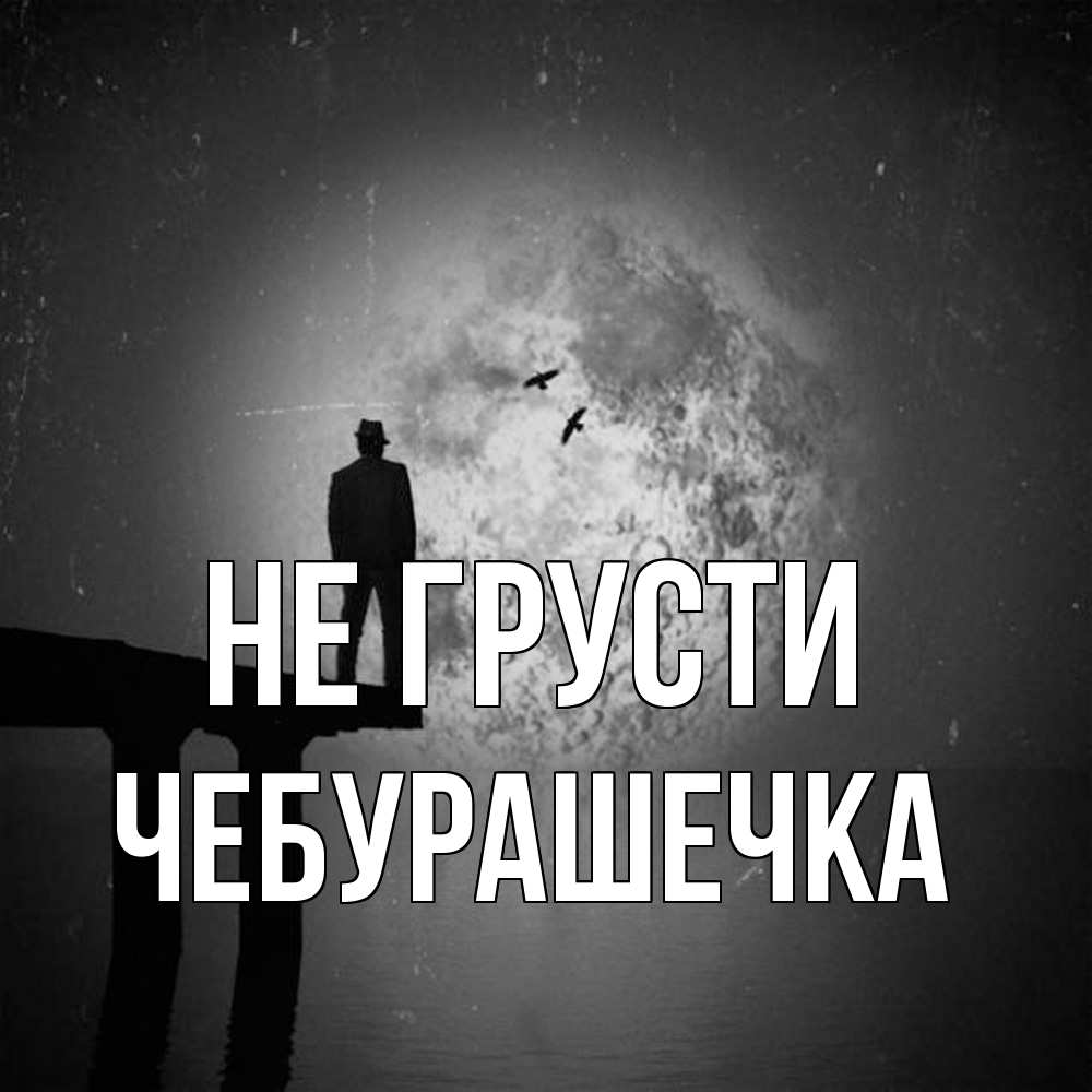 Открытка на каждый день с именем, Чебурашечка Не грусти мужчина на мосту Прикольная открытка с пожеланием онлайн скачать бесплатно 
