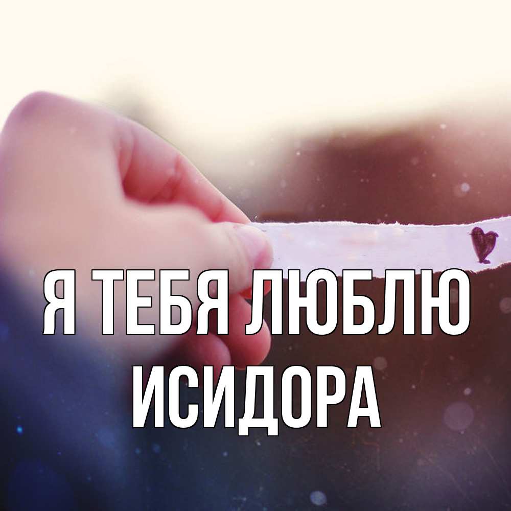 Открытка на каждый день с именем, Исидора Я тебя люблю для тебя Прикольная открытка с пожеланием онлайн скачать бесплатно 