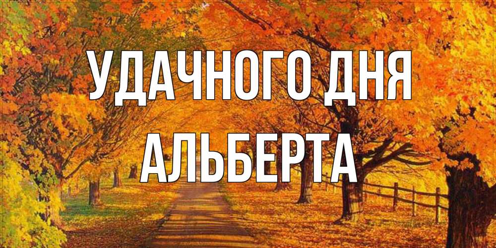 Открытка на каждый день с именем, Альберта Удачного дня деревья с осенними листьями Прикольная открытка с пожеланием онлайн скачать бесплатно 