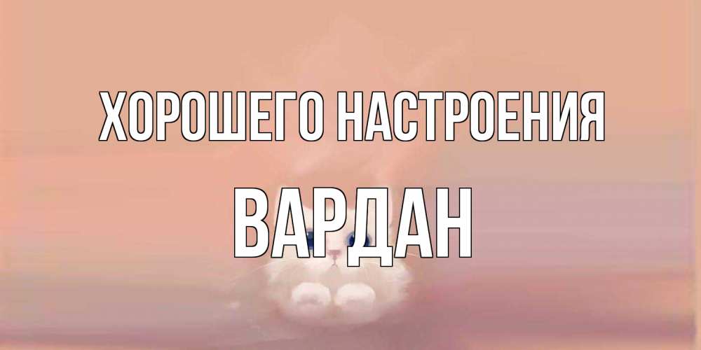 Открытка на каждый день с именем, Вардан Хорошего настроения кошка Прикольная открытка с пожеланием онлайн скачать бесплатно 