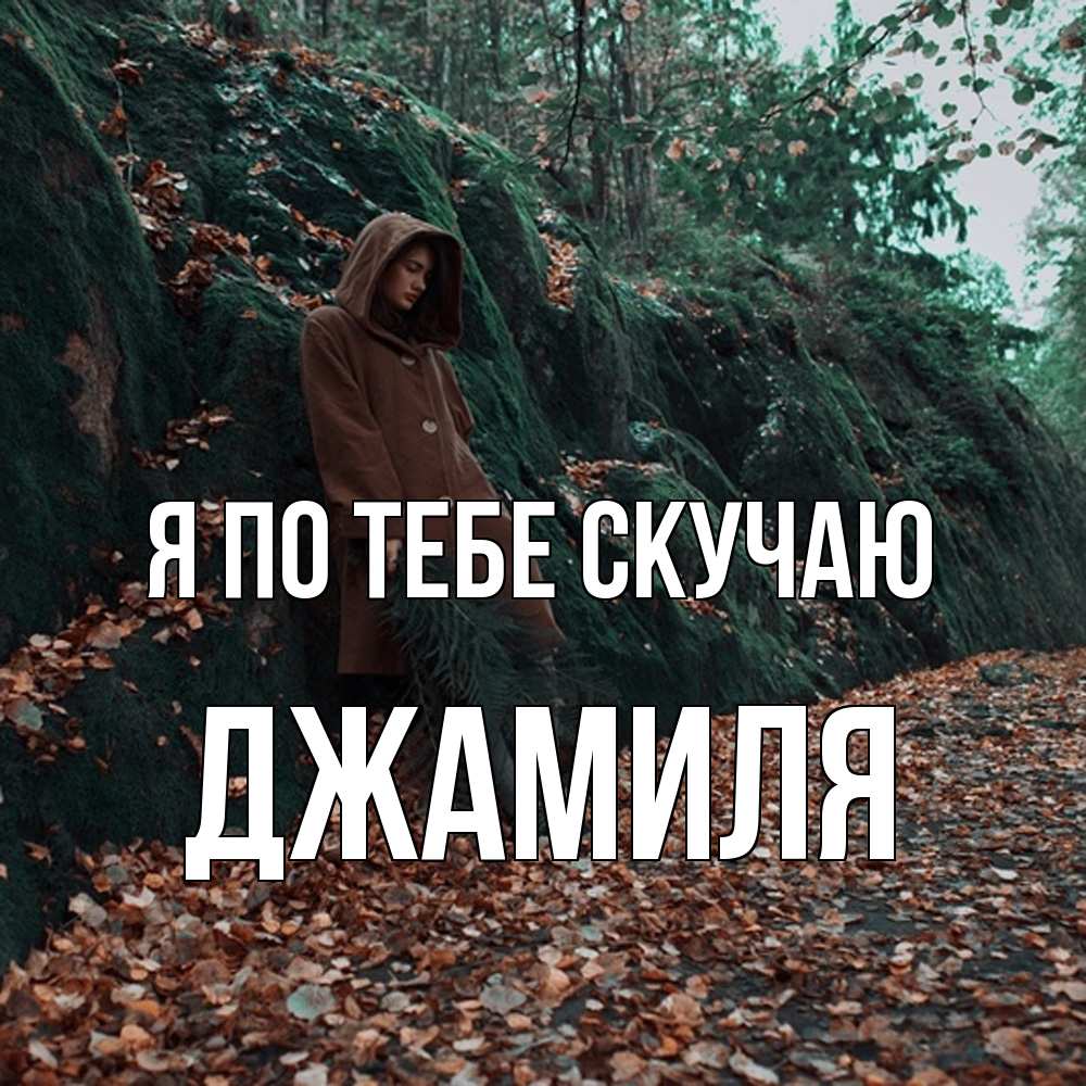 Открытка на каждый день с именем, Джамиля Я по тебе скучаю скука 1 Прикольная открытка с пожеланием онлайн скачать бесплатно 