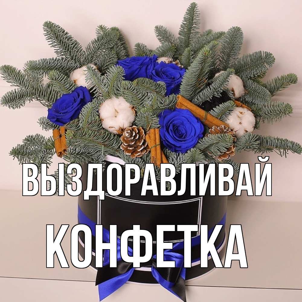 Открытка на каждый день с именем, Конфетка Выздоравливай короче кто то загрузил эти шишки Прикольная открытка с пожеланием онлайн скачать бесплатно 